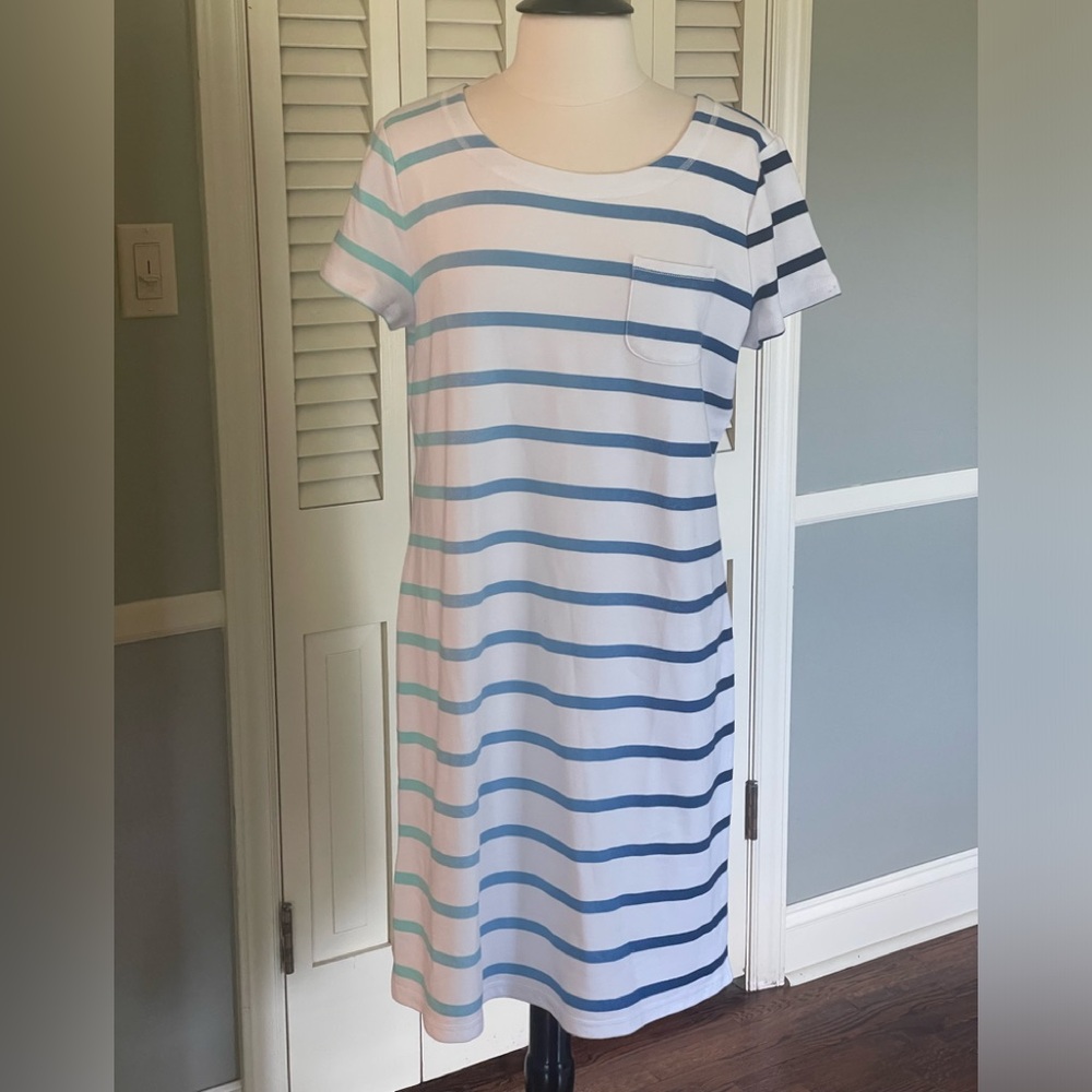 T by Talbots Supersoft Slub Short Sleeve Dress New with Tags! Size Lg